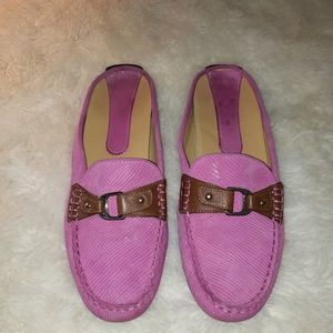 VAN ELI Pink Driving Slides 9.5